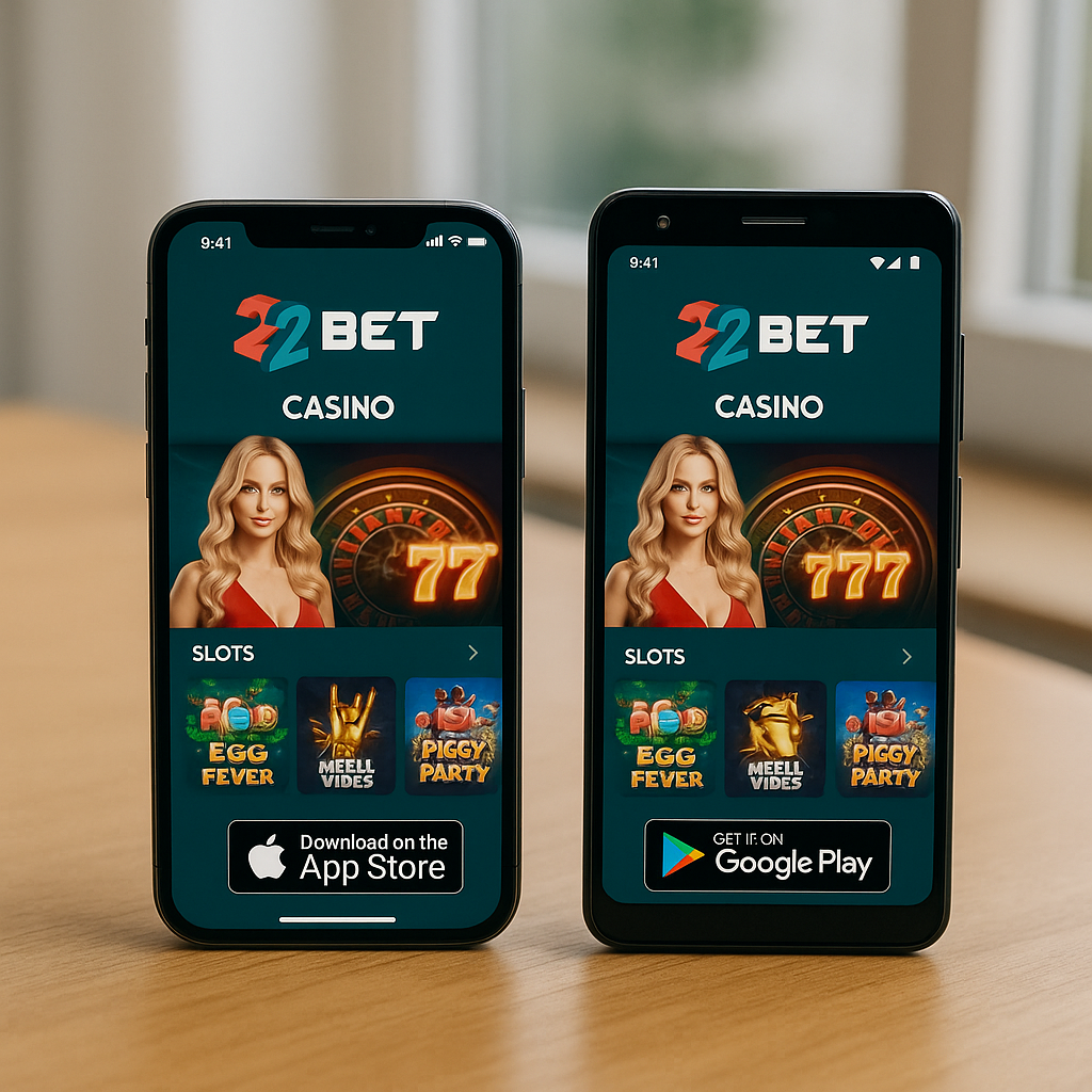 22bet Casino - Mobile Apps Screenshot - iOS and Android